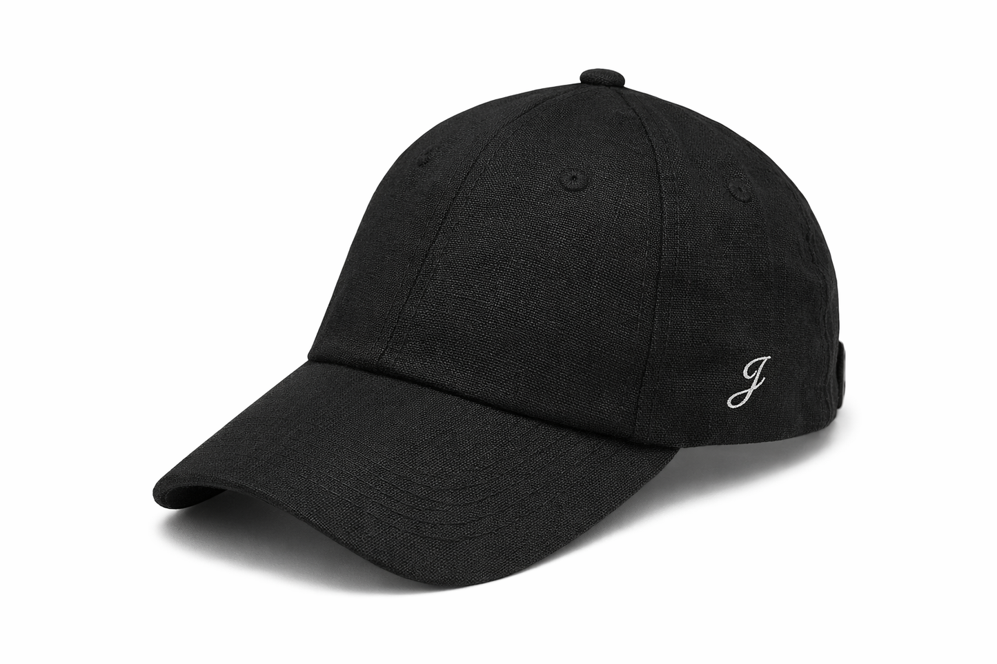 🎁 Linen Embroidered Cap (Charcoal) (100% off)