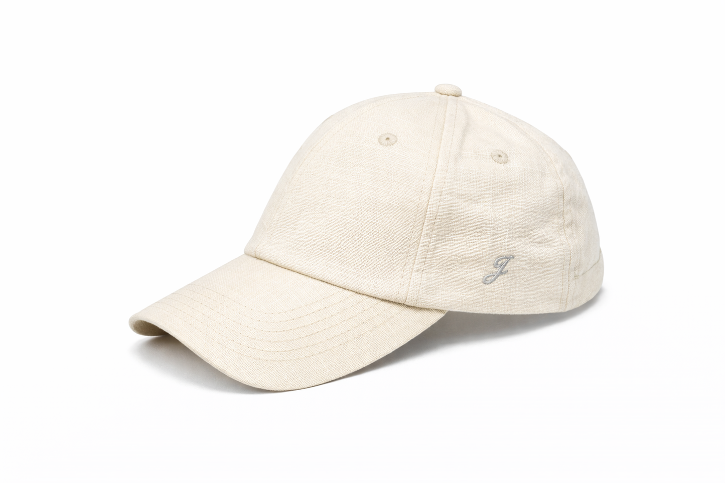 🎁 Linen Embroidered Cap (Cream) (100% off)