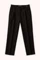 Pleated Linen Trousers Black