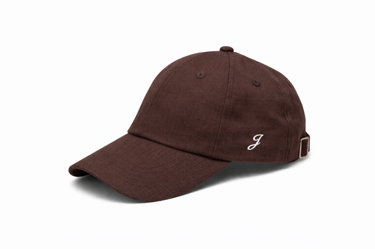 🎁 Linen Embroidered Cap (Chocolate) (100% off)